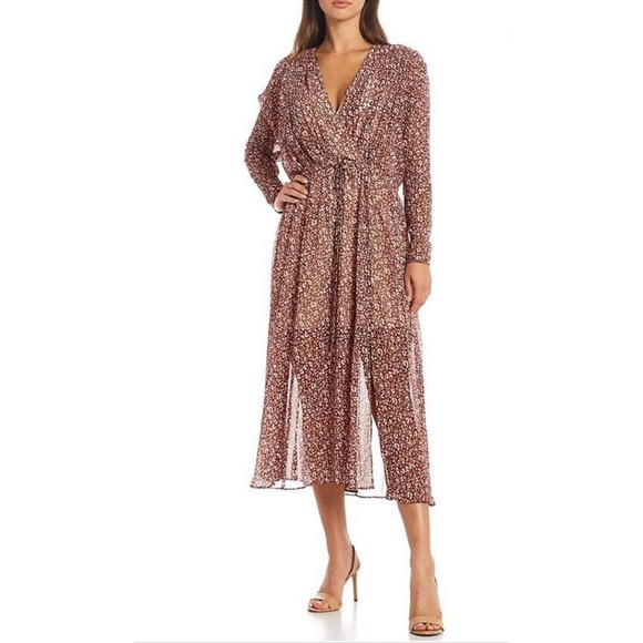 Ted Baker Vallyy Floral Midi Dress Size 2/6 Batwing Sleeve Dark Purple NEW - Picture 10 of 12